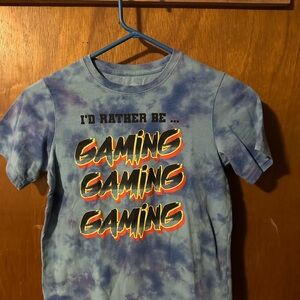 Blue Tie-Dye Gaming Kids T-Shirt